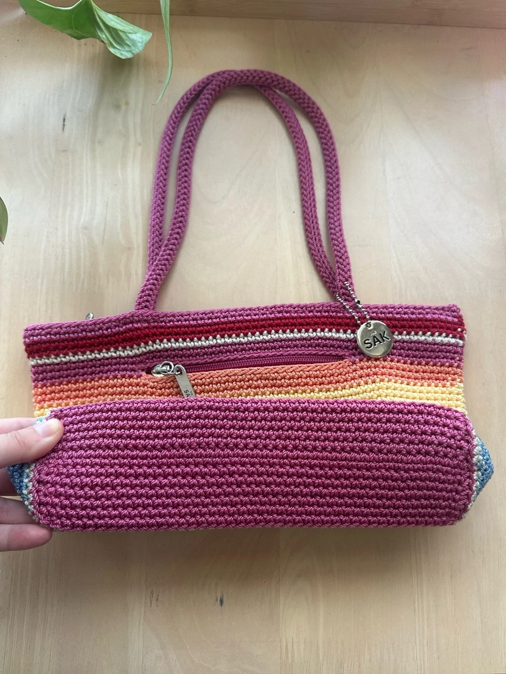 The Sak Rainbow Crochet Shoulder Bag